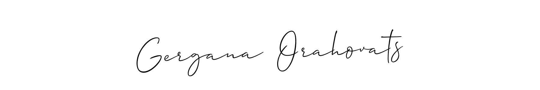 This is the best signature style for the Gergana  Orahovats name. Also you like these signature font (Allison_Script). Mix name signature. Gergana  Orahovats signature style 2 images and pictures png