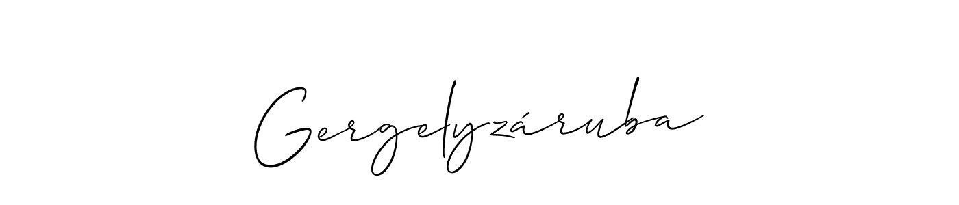 Similarly Allison_Script is the best handwritten signature design. Signature creator online .You can use it as an online autograph creator for name Gergelyzáruba. Gergelyzáruba signature style 2 images and pictures png