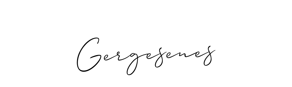 Also You can easily find your signature by using the search form. We will create Gergesenes name handwritten signature images for you free of cost using Allison_Script sign style. Gergesenes signature style 2 images and pictures png