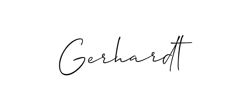 Gerhardt stylish signature style. Best Handwritten Sign (Allison_Script) for my name. Handwritten Signature Collection Ideas for my name Gerhardt. Gerhardt signature style 2 images and pictures png