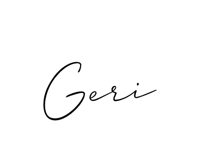 if you are searching for the best signature style for your name Geri. so please give up your signature search. here we have designed multiple signature styles  using Allison_Script. Geri signature style 2 images and pictures png