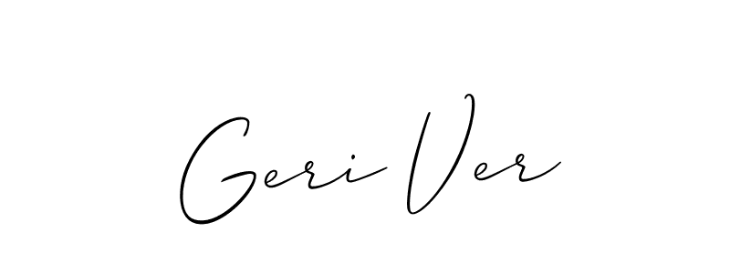 How to Draw Geri Ver signature style? Allison_Script is a latest design signature styles for name Geri Ver. Geri Ver signature style 2 images and pictures png