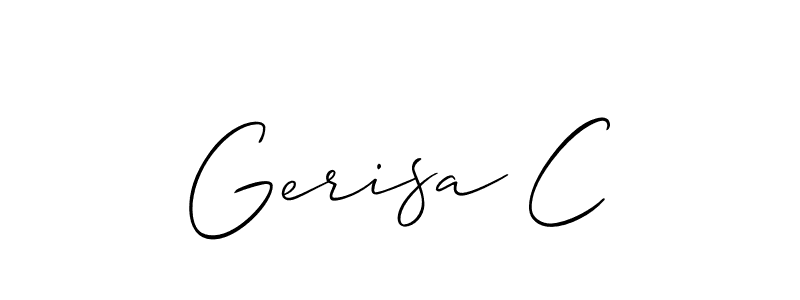 This is the best signature style for the Gerisa C name. Also you like these signature font (Allison_Script). Mix name signature. Gerisa C signature style 2 images and pictures png