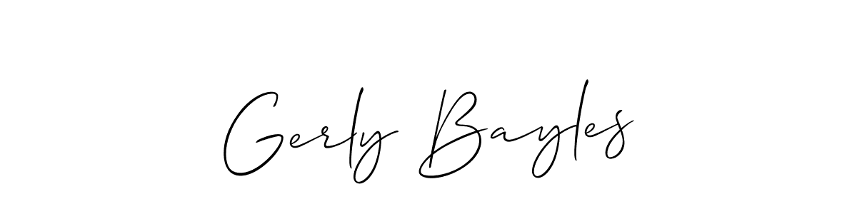 This is the best signature style for the Gerly Bayles name. Also you like these signature font (Allison_Script). Mix name signature. Gerly Bayles signature style 2 images and pictures png