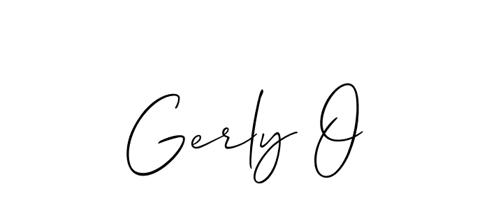 Gerly O stylish signature style. Best Handwritten Sign (Allison_Script) for my name. Handwritten Signature Collection Ideas for my name Gerly O. Gerly O signature style 2 images and pictures png