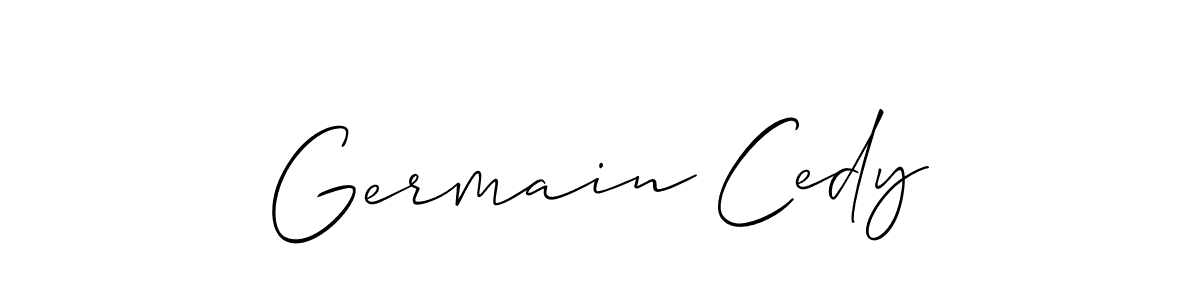 Also we have Germain Cedy name is the best signature style. Create professional handwritten signature collection using Allison_Script autograph style. Germain Cedy signature style 2 images and pictures png