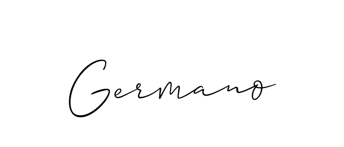 How to make Germano signature? Allison_Script is a professional autograph style. Create handwritten signature for Germano name. Germano signature style 2 images and pictures png