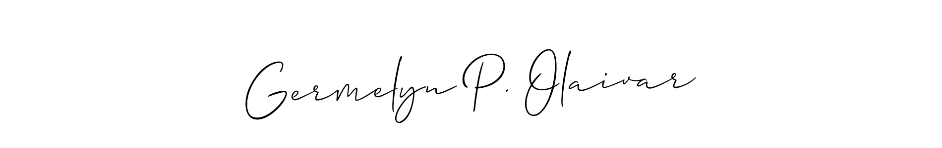 See photos of Germelyn P. Olaivar official signature by Spectra . Check more albums & portfolios. Read reviews & check more about Allison_Script font. Germelyn P. Olaivar signature style 2 images and pictures png