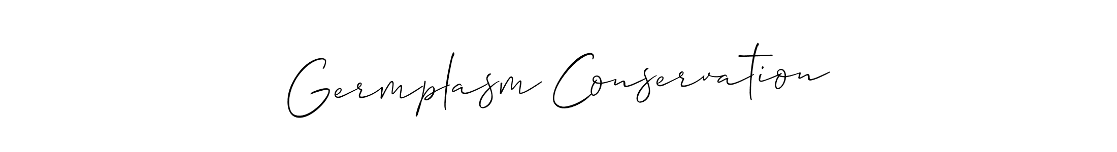 Create a beautiful signature design for name Germplasm Conservation. With this signature (Allison_Script) fonts, you can make a handwritten signature for free. Germplasm Conservation signature style 2 images and pictures png