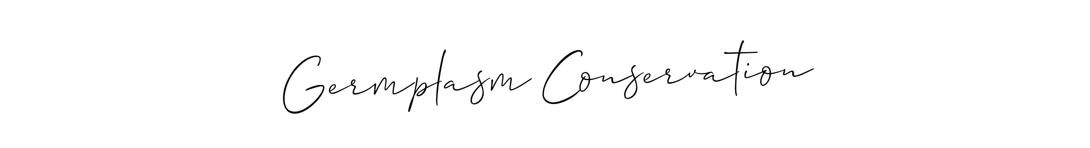 Create a beautiful signature design for name Germplasm Conservation. With this signature (Allison_Script) fonts, you can make a handwritten signature for free. Germplasm Conservation signature style 2 images and pictures png