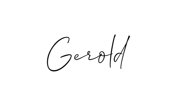 The best way (Allison_Script) to make a short signature is to pick only two or three words in your name. The name Gerold include a total of six letters. For converting this name. Gerold signature style 2 images and pictures png