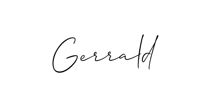 Make a short Gerrald signature style. Manage your documents anywhere anytime using Allison_Script. Create and add eSignatures, submit forms, share and send files easily. Gerrald signature style 2 images and pictures png