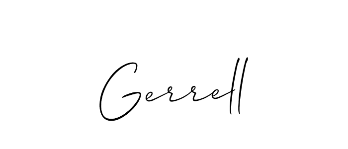 It looks lik you need a new signature style for name Gerrell. Design unique handwritten (Allison_Script) signature with our free signature maker in just a few clicks. Gerrell signature style 2 images and pictures png