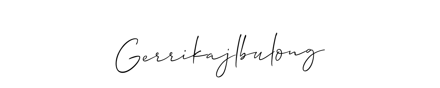 Design your own signature with our free online signature maker. With this signature software, you can create a handwritten (Allison_Script) signature for name Gerrikajlbulong. Gerrikajlbulong signature style 2 images and pictures png