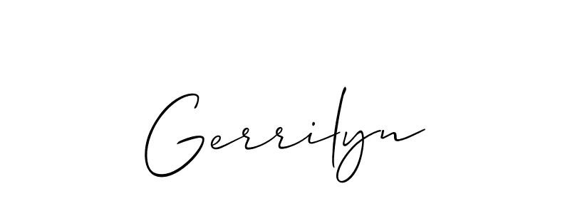 Make a beautiful signature design for name Gerrilyn. With this signature (Allison_Script) style, you can create a handwritten signature for free. Gerrilyn signature style 2 images and pictures png