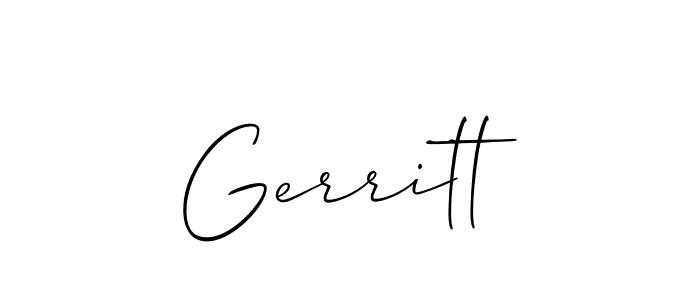 How to make Gerritt signature? Allison_Script is a professional autograph style. Create handwritten signature for Gerritt name. Gerritt signature style 2 images and pictures png