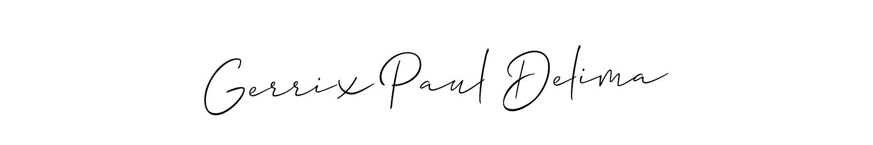 Make a beautiful signature design for name Gerrix Paul Delima. With this signature (Allison_Script) style, you can create a handwritten signature for free. Gerrix Paul Delima signature style 2 images and pictures png