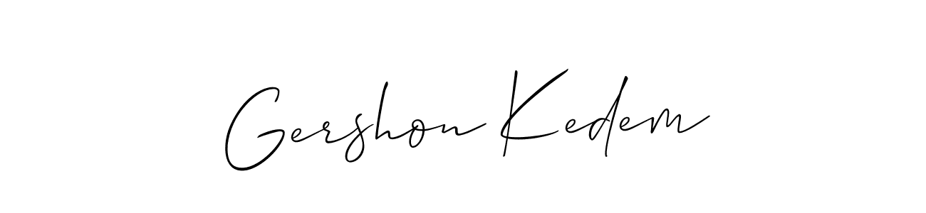 Allison_Script is a professional signature style that is perfect for those who want to add a touch of class to their signature. It is also a great choice for those who want to make their signature more unique. Get Gershon Kedem name to fancy signature for free. Gershon Kedem signature style 2 images and pictures png