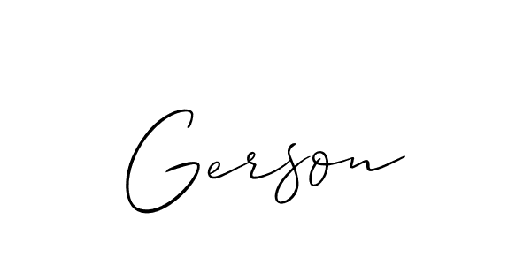 Also You can easily find your signature by using the search form. We will create Gerson name handwritten signature images for you free of cost using Allison_Script sign style. Gerson signature style 2 images and pictures png