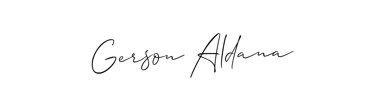 Design your own signature with our free online signature maker. With this signature software, you can create a handwritten (Allison_Script) signature for name Gerson Aldana. Gerson Aldana signature style 2 images and pictures png