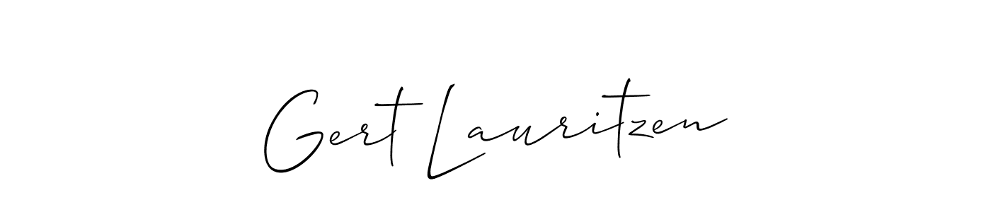 You should practise on your own different ways (Allison_Script) to write your name (Gert Lauritzen) in signature. don't let someone else do it for you. Gert Lauritzen signature style 2 images and pictures png