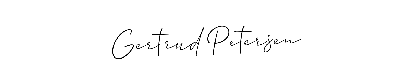 Use a signature maker to create a handwritten signature online. With this signature software, you can design (Allison_Script) your own signature for name Gertrud Petersen. Gertrud Petersen signature style 2 images and pictures png