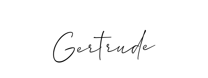 Gertrude stylish signature style. Best Handwritten Sign (Allison_Script) for my name. Handwritten Signature Collection Ideas for my name Gertrude. Gertrude signature style 2 images and pictures png