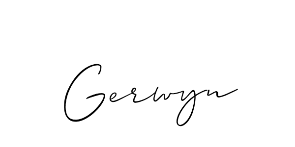 Gerwyn stylish signature style. Best Handwritten Sign (Allison_Script) for my name. Handwritten Signature Collection Ideas for my name Gerwyn. Gerwyn signature style 2 images and pictures png