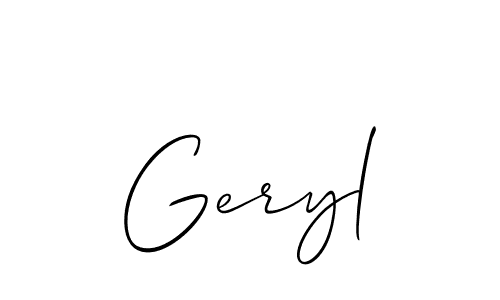 Geryl stylish signature style. Best Handwritten Sign (Allison_Script) for my name. Handwritten Signature Collection Ideas for my name Geryl. Geryl signature style 2 images and pictures png