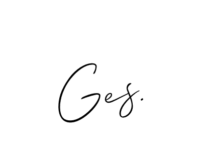 How to make Ges. name signature. Use Allison_Script style for creating short signs online. This is the latest handwritten sign. Ges. signature style 2 images and pictures png