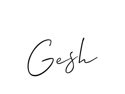 How to make Gesh name signature. Use Allison_Script style for creating short signs online. This is the latest handwritten sign. Gesh signature style 2 images and pictures png