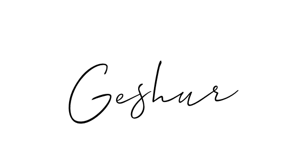 Make a short Geshur signature style. Manage your documents anywhere anytime using Allison_Script. Create and add eSignatures, submit forms, share and send files easily. Geshur signature style 2 images and pictures png