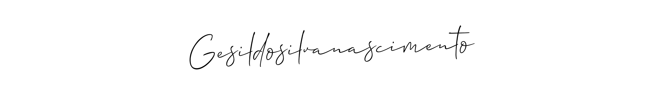 Create a beautiful signature design for name Gesildosilvanascimento. With this signature (Allison_Script) fonts, you can make a handwritten signature for free. Gesildosilvanascimento signature style 2 images and pictures png