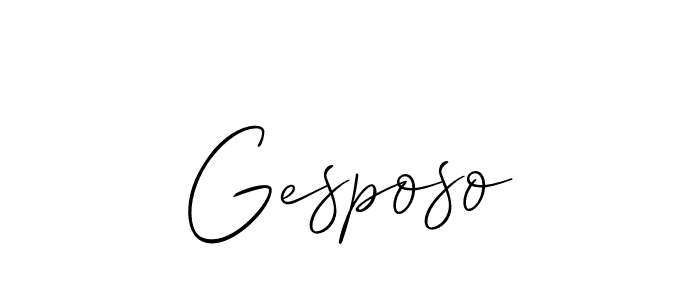 Use a signature maker to create a handwritten signature online. With this signature software, you can design (Allison_Script) your own signature for name Gesposo. Gesposo signature style 2 images and pictures png