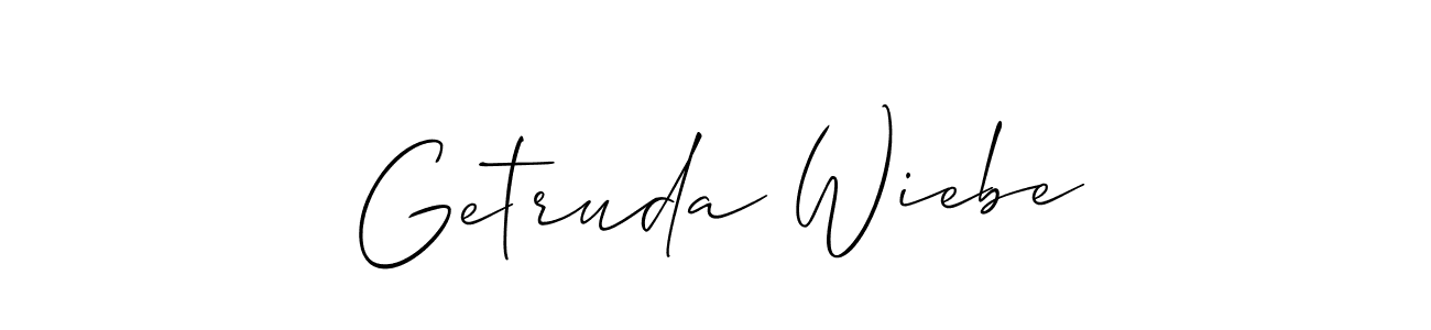 How to make Getruda Wiebe name signature. Use Allison_Script style for creating short signs online. This is the latest handwritten sign. Getruda Wiebe signature style 2 images and pictures png