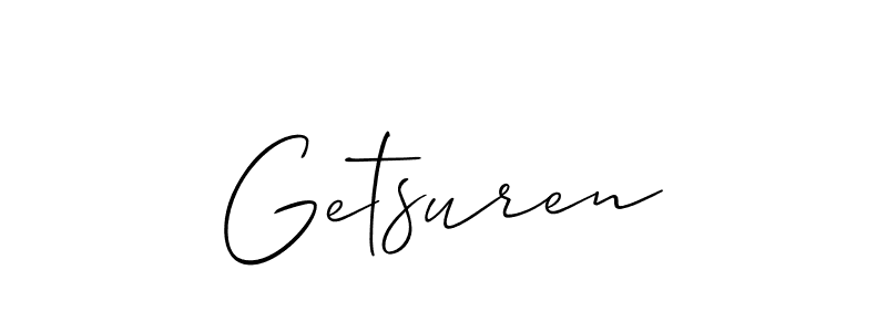 Similarly Allison_Script is the best handwritten signature design. Signature creator online .You can use it as an online autograph creator for name Getsuren. Getsuren signature style 2 images and pictures png