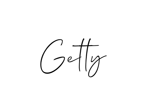 Make a beautiful signature design for name Getty. With this signature (Allison_Script) style, you can create a handwritten signature for free. Getty signature style 2 images and pictures png