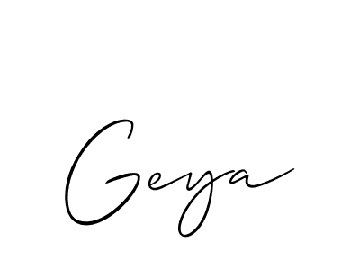 Also You can easily find your signature by using the search form. We will create Geya name handwritten signature images for you free of cost using Allison_Script sign style. Geya signature style 2 images and pictures png