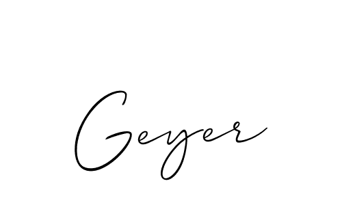 How to make Geyer signature? Allison_Script is a professional autograph style. Create handwritten signature for Geyer name. Geyer signature style 2 images and pictures png