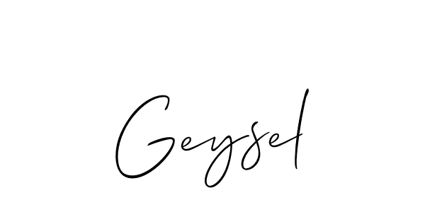 Geysel stylish signature style. Best Handwritten Sign (Allison_Script) for my name. Handwritten Signature Collection Ideas for my name Geysel. Geysel signature style 2 images and pictures png