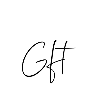 Design your own signature with our free online signature maker. With this signature software, you can create a handwritten (Allison_Script) signature for name Gft. Gft signature style 2 images and pictures png