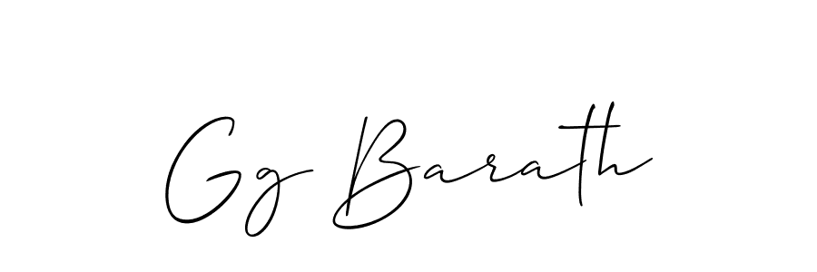 if you are searching for the best signature style for your name Gg Barath. so please give up your signature search. here we have designed multiple signature styles  using Allison_Script. Gg Barath signature style 2 images and pictures png