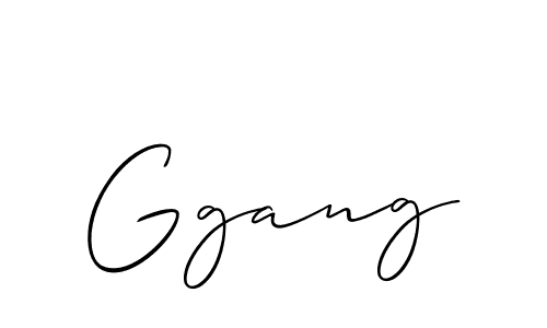 It looks lik you need a new signature style for name Ggang. Design unique handwritten (Allison_Script) signature with our free signature maker in just a few clicks. Ggang signature style 2 images and pictures png