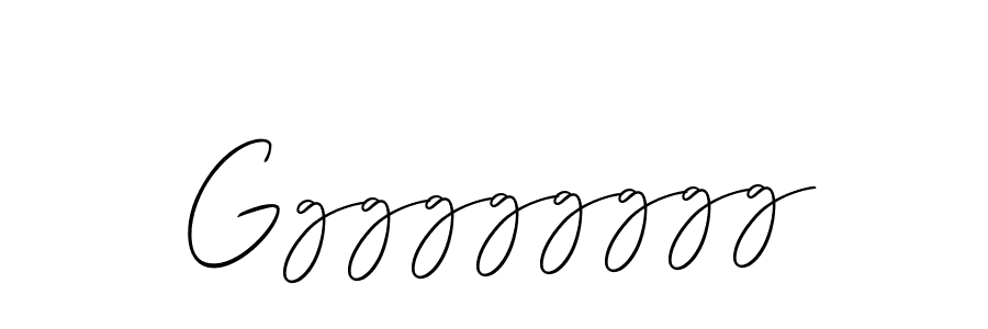 Design your own signature with our free online signature maker. With this signature software, you can create a handwritten (Allison_Script) signature for name Ggggggggg. Ggggggggg signature style 2 images and pictures png