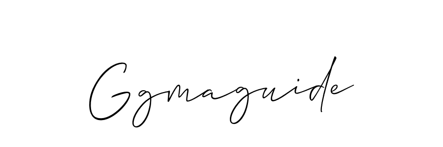 Use a signature maker to create a handwritten signature online. With this signature software, you can design (Allison_Script) your own signature for name Ggmaguide. Ggmaguide signature style 2 images and pictures png