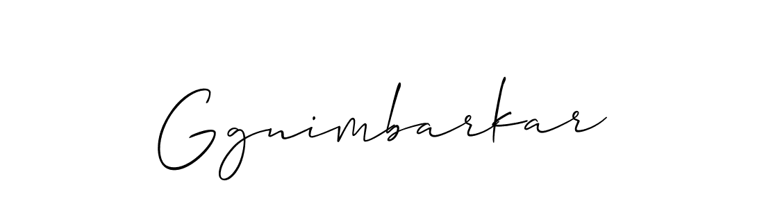 The best way (Allison_Script) to make a short signature is to pick only two or three words in your name. The name Ggnimbarkar include a total of six letters. For converting this name. Ggnimbarkar signature style 2 images and pictures png