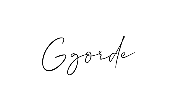 Design your own signature with our free online signature maker. With this signature software, you can create a handwritten (Allison_Script) signature for name Ggorde. Ggorde signature style 2 images and pictures png