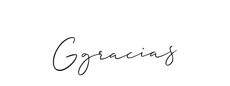 How to Draw Ggracias signature style? Allison_Script is a latest design signature styles for name Ggracias. Ggracias signature style 2 images and pictures png