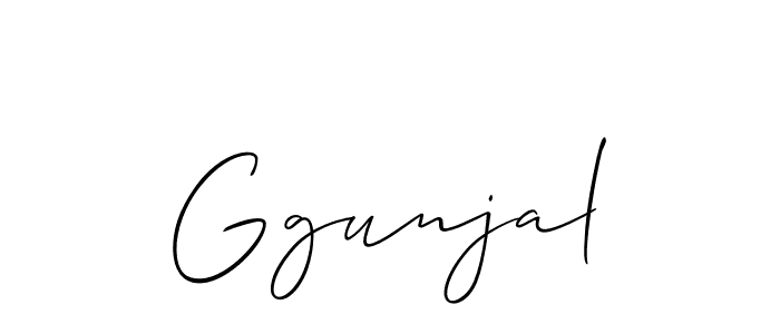 Make a beautiful signature design for name Ggunjal. With this signature (Allison_Script) style, you can create a handwritten signature for free. Ggunjal signature style 2 images and pictures png