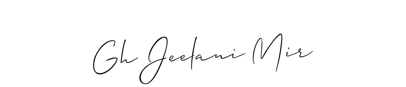 How to Draw Gh Jeelani Mir signature style? Allison_Script is a latest design signature styles for name Gh Jeelani Mir. Gh Jeelani Mir signature style 2 images and pictures png